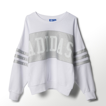 Adidas Originals Mujer London Metallic Sweater (blanco/negro)