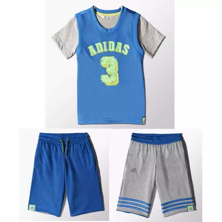 Adidas Conjunto Niño Team Pes (azul/gris/verde)