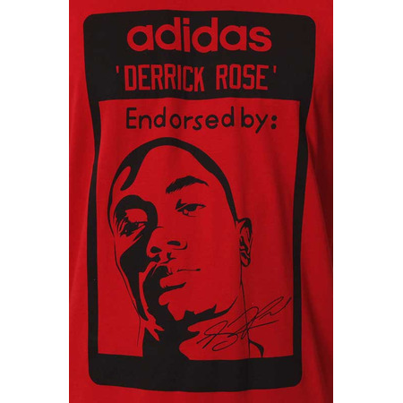 Adidas Camiseta Endorsed By Derrick Rose (rojo escarlata)