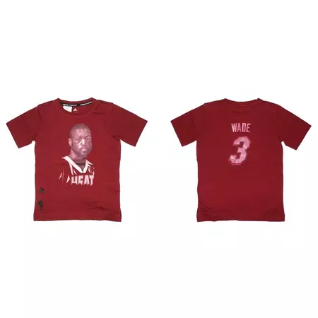 Adidas Camiseta NBA Dwyane Wade Graphic Player Niño (granate)