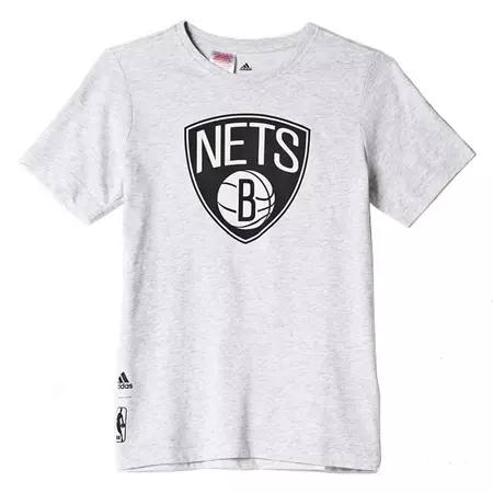 Adidas Camiseta Niño NBA FanWear Logo Brooklyn Nets (gris)