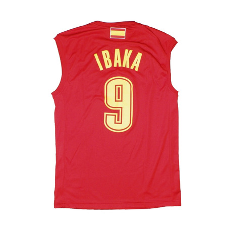 Adidas Camiseta NBA Fanatic Mundial Ibaka Nº9 (rojo/amarillo)