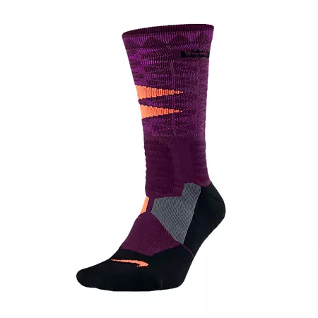 Calcetines Lebron Hyperelite Basket (563/mulberry/black)