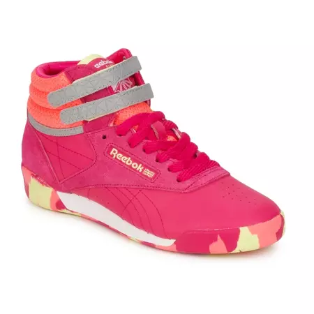 Reebok Freestyle HI Junior (rosa/naranjaelectrico/lima)