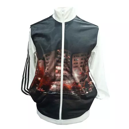 Adidas Chaqueta Hidden Court TT (blanco/negro)