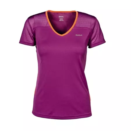 Reebok Camiseta VersaCool Run Tee (berenjena/vitamina C)