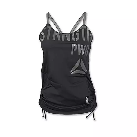 Reebok  Fitness Power Long Bra Top (Negro/Gris)