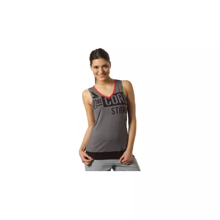 Reebok Fitness Printed Tank Camiseta (Gris)