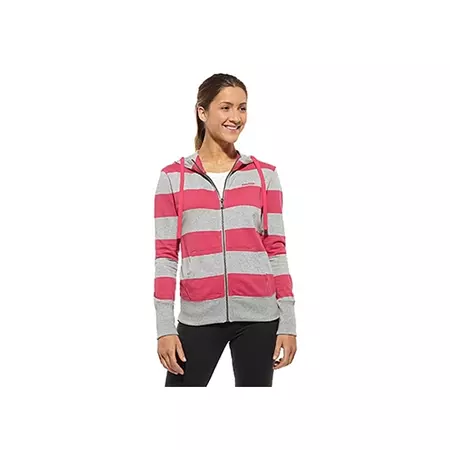 Reebok Sudadera Elements Full Zip Stripe (Rosa/Gris)