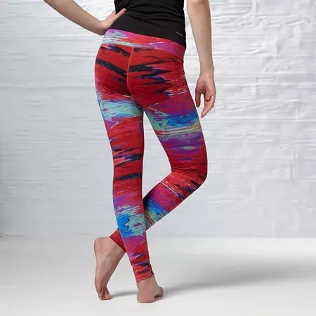 Reebok Malla Yoga Glitch Tight Print (Rebel Berry)