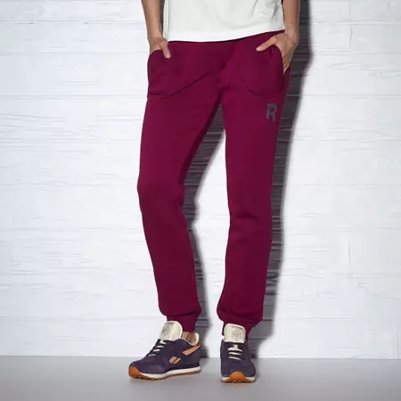 Reebok Classic Pantalón Mujer Fleece Cuffed Logo (granate)