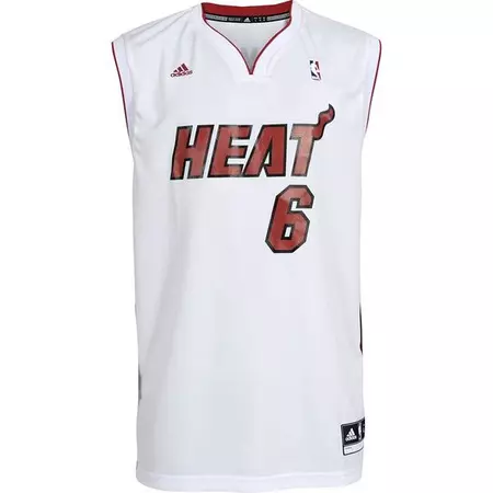 Adidas Camiseta Réplica Lebron James Miami (blanco)