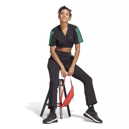 Adidas ALL-OVER Graphic High Rise Flare Pants "Black"