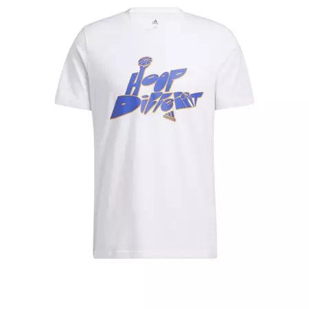 Adidas Basketaball Hoop Born Different Graphic Tee "white"