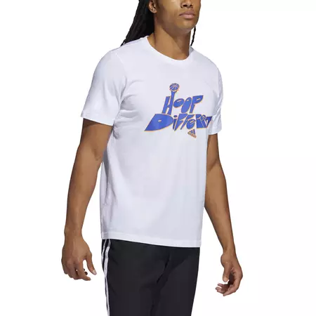 Adidas Basketaball Hoop Born Different Graphic Tee "white"
