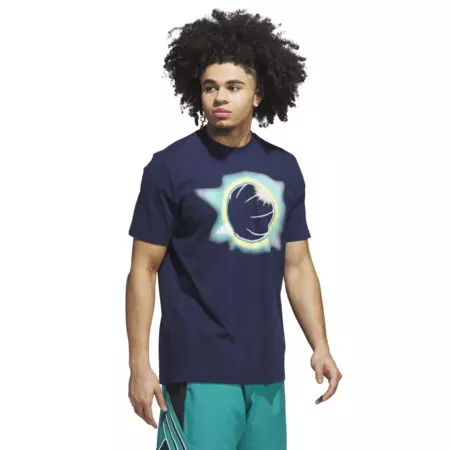 Adidas Basketball Novelty Eclipsed Graphic Tee "Night Indigo"