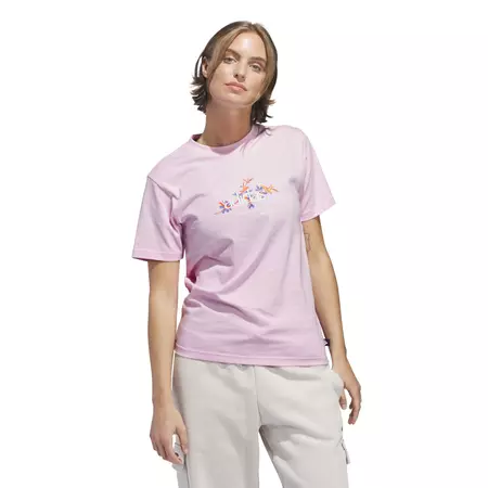 Adidas Elements Radiate Floral Graphic T-Shirt "Clear pink"