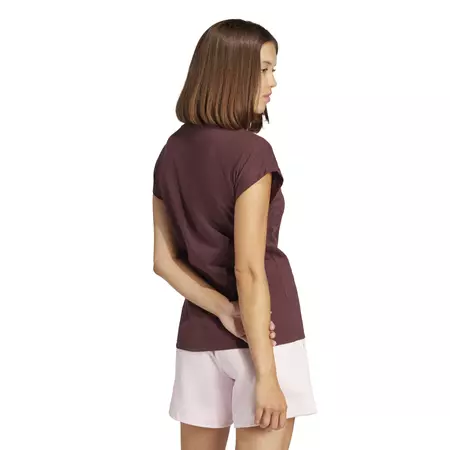 Adidas Essentials Linear Cotton T-Shirt "Burgundy"
