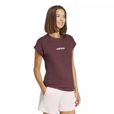 Adidas Essentials Linear Cotton T-Shirt "Burgundy"