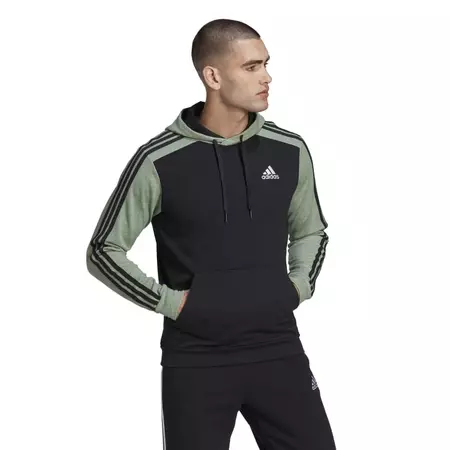 Adidas Hoodie Essentials Melange French Terry "Green Oxide"