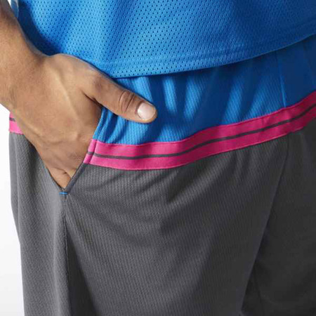 Adidas J Wall Alpha Shorts (gris/azul/rosa)