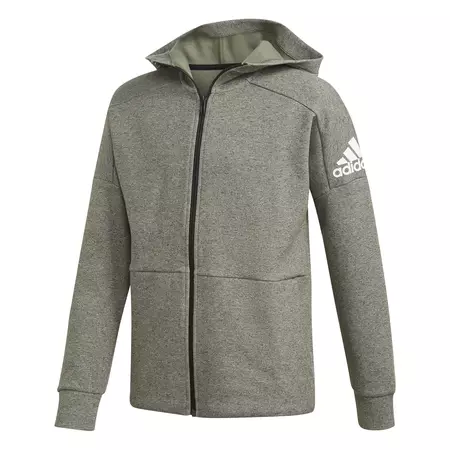 Adidas Junior Stadium FZ Hoodie (stadium htr/base green)