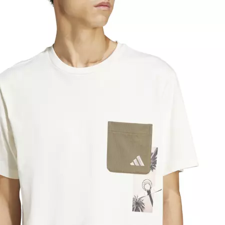 Adidas Lens Elevated Pocket Graphic Tee "White"