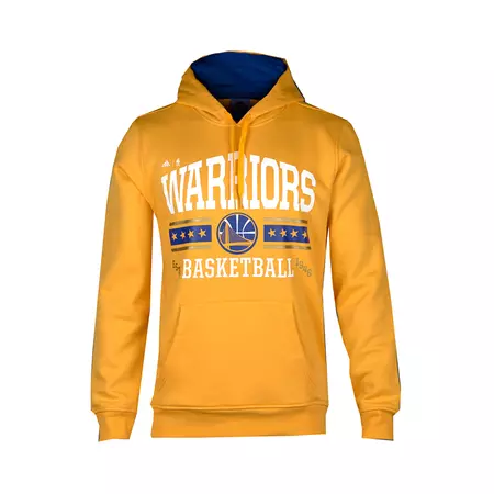 Adidas NBA Washed Pullover Hoody Golden State Warrios (Amarillo/Blanco/Azul)