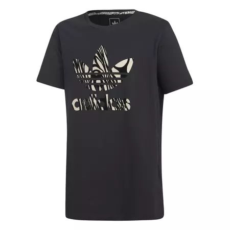 Adidas Originals Junior Black Friday Tee Logo Trefoil  "Zebra"
