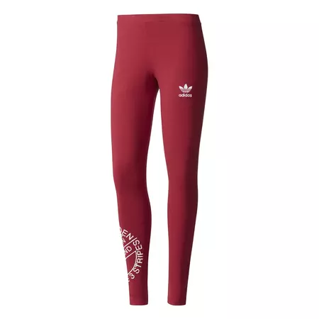 Adidas Originals Leggings Logo 3-Stripes (Collegiate Burgundy Melange)