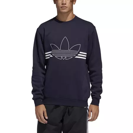 Adidas Originals Outline Trefoil Crew Fleece
