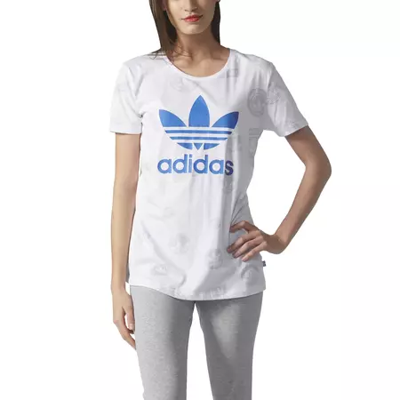 Adidas Originals Stamp Logo Trefoil Tee W (White)