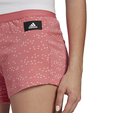Adidas Sportswear 3 Bar All-Over-Print Shorts "Hazy Rose"