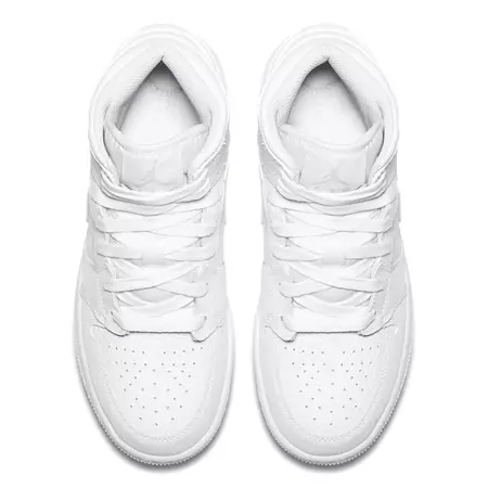 Air Jordan 1 Mid (GS) Shoe "White"