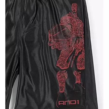 And1 Short Bunny Niño (negro/rojo)