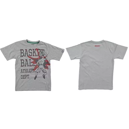 And1 Camiseta Dyxon Niño (gris/rojo)