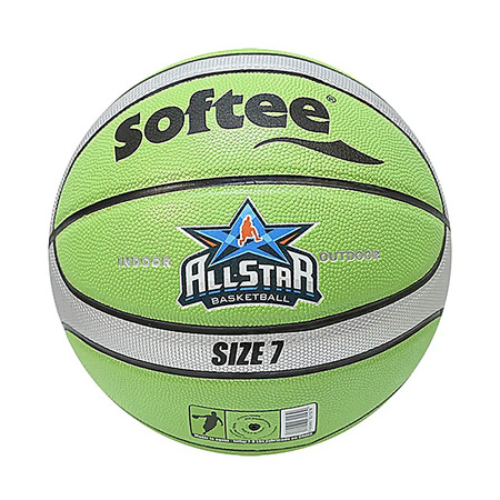 Balón Baloncesto Cuero Softee All Star "Bright Green" (Talla 7)
