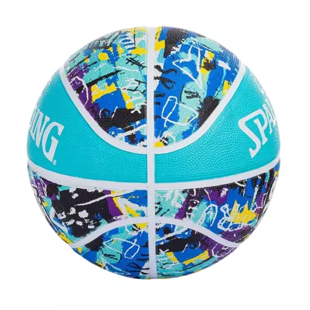 Balón Basket Spalding Blue Graffiti Rubber (Sz7)