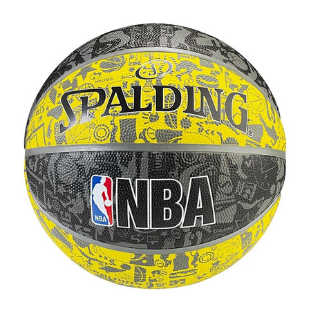 Balón Basket Spalding NBA Graffiti Yellow Talla 7