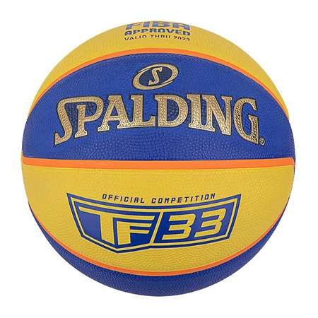 Balón Spalding All TF33 Yellow Blue Sz6 Rubber (Talla 6​​​​)