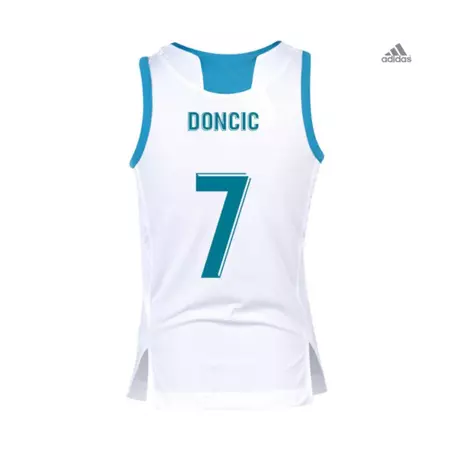 Camiseta Niñ@ Réplica Luka Doncic #7# R. Madrid 2017/18 (1ª Equipación)