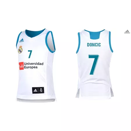 Camiseta Niñ@ Réplica Luka Doncic #7# R. Madrid 2017/18 (1ª Equipación)