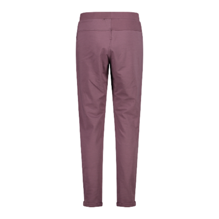 Campagnolo Wm's light stretch-fleece trousers with turn-up "Plum"