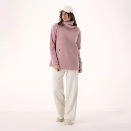 Campagnolo Women's faux fur teddy sweatshirt "Romantic Rose"