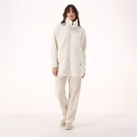 Campagnolo Women's faux fur teddy zip-up sweatshirt "Avorio"