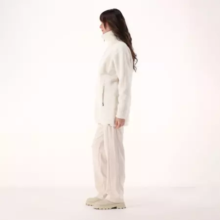 Campagnolo Women's faux fur teddy zip-up sweatshirt "Avorio"
