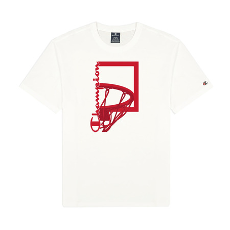 Champion Basketball Legacy Graphic Front Print Tee "White"