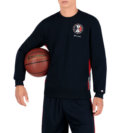 Champion Basketball USA Script Logo Tape Fleece Sweatshirt "Navy"