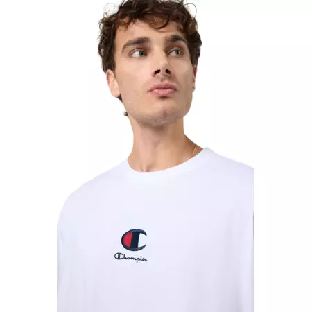 Champion Big C Logo Embroidery Crewneck T-Shirt "White"