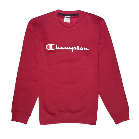 Champion Crewneck Atlhetic Easyfit Sweatshirt Logo (granate/blanco)